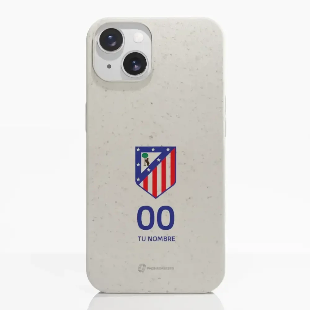 Atletico Madrid Official Compostable Phone Case Crest Standard  + Name and Number - Image 10