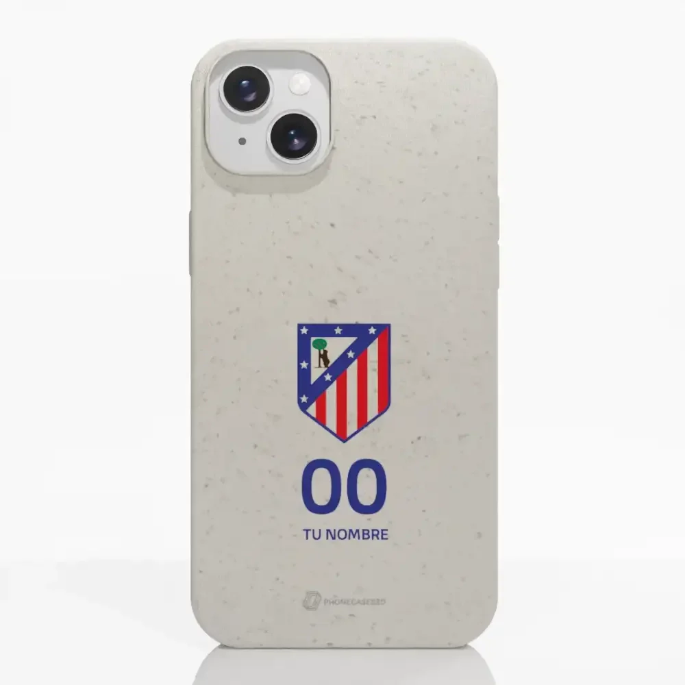 Atletico Madrid Official Compostable Phone Case Crest Standard  + Name and Number - Image 11