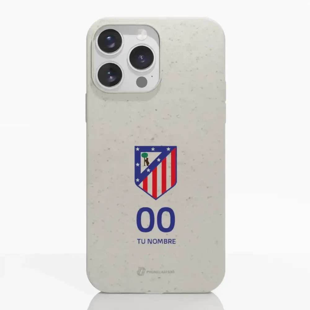 Atletico Madrid Official Compostable Phone Case Crest Standard  + Name and Number - Image 13
