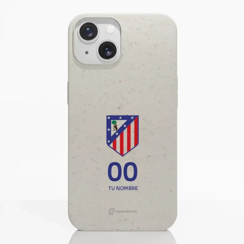 Atletico Madrid Official Compostable Phone Case Crest Standard  + Name and Number - Image 14