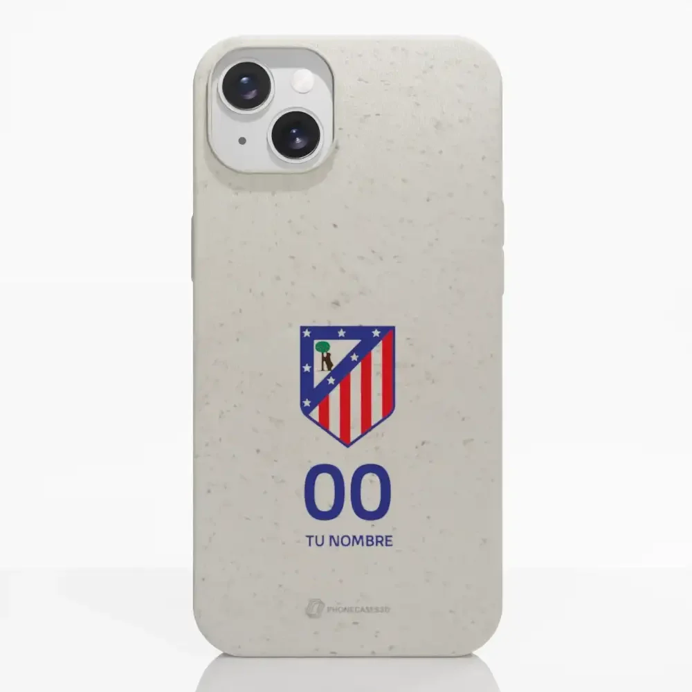 Atletico Madrid Official Compostable Phone Case Crest Standard  + Name and Number - Image 15