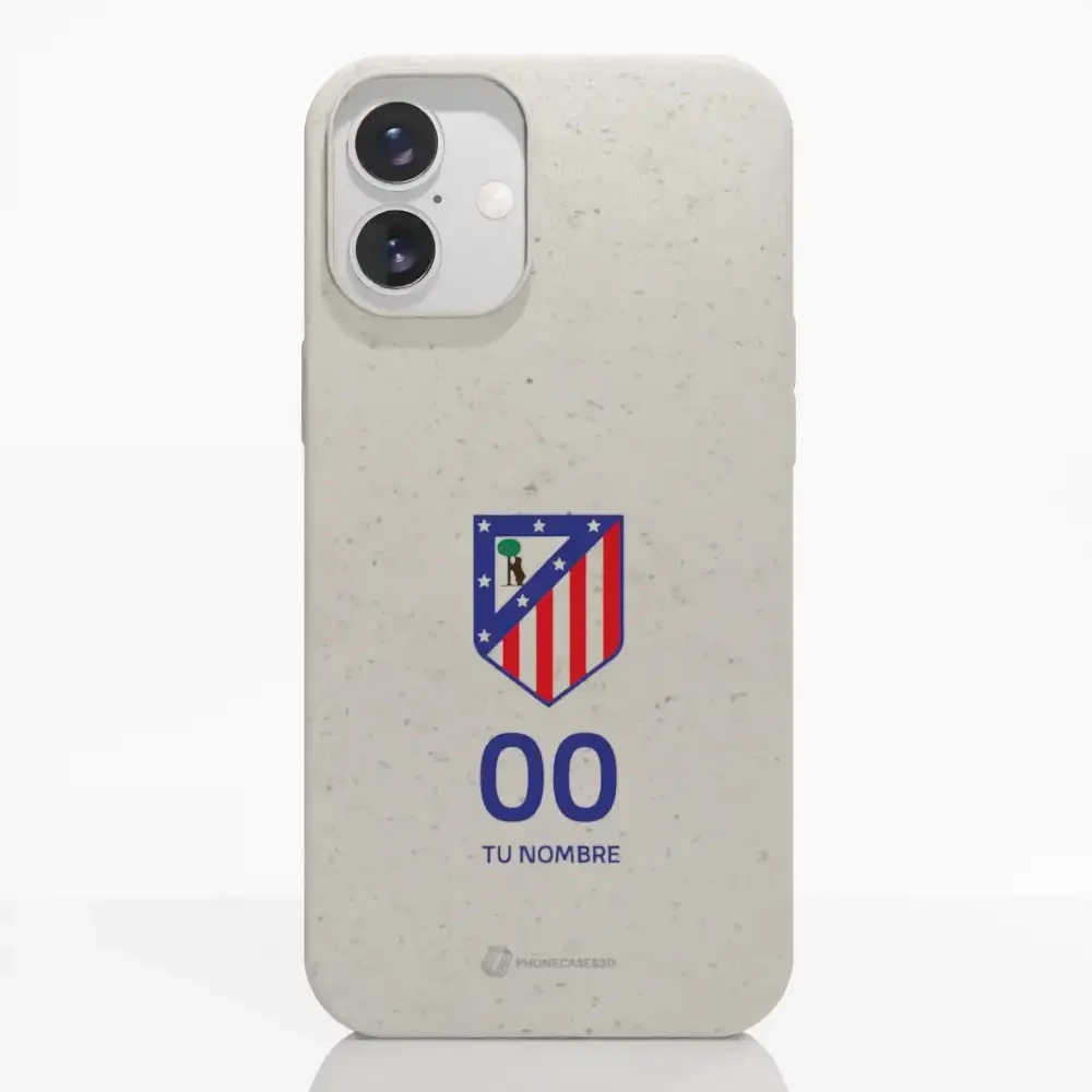 Atletico Madrid Official Compostable Phone Case Crest Standard  + Name and Number - Image 20