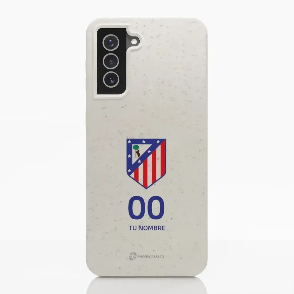 Atletico Madrid Official Compostable Phone Case Crest Standard  + Name and Number - Image 25