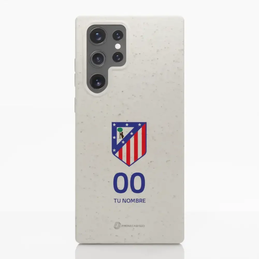 Atletico Madrid Official Compostable Phone Case Crest Standard  + Name and Number - Image 29
