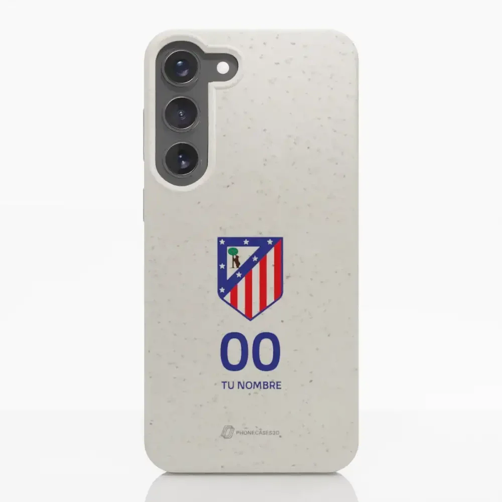Atletico Madrid Official Compostable Phone Case Crest Standard  + Name and Number - Image 30