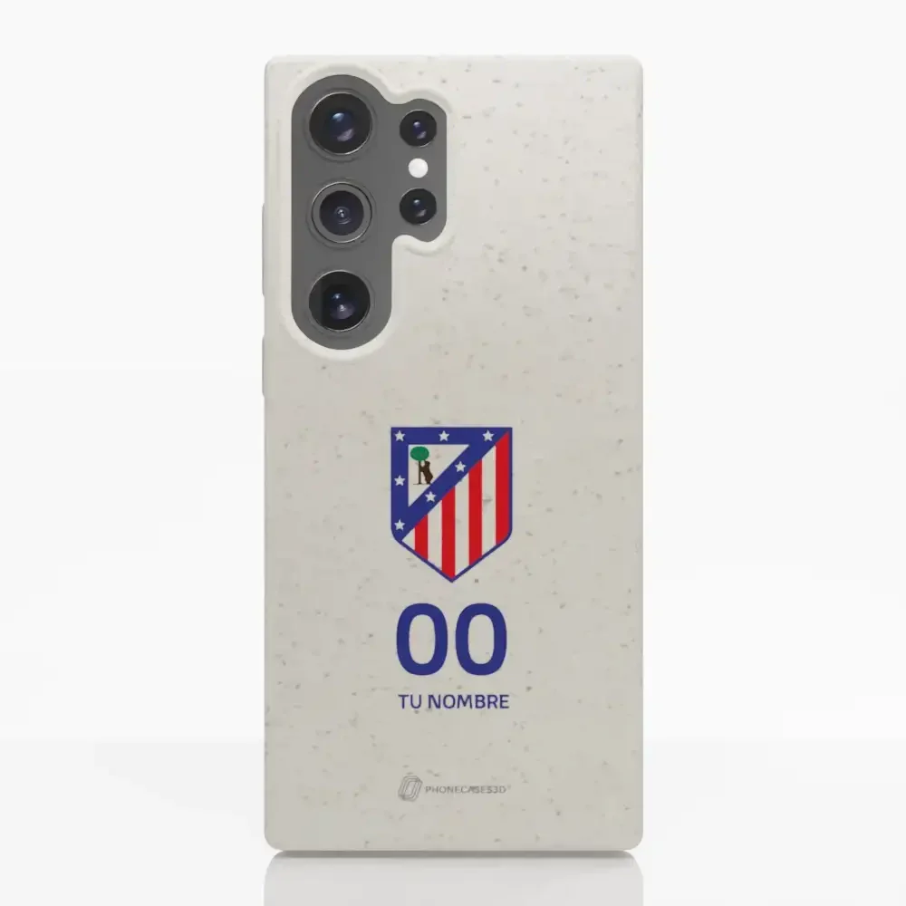 Atletico Madrid Official Compostable Phone Case Crest Standard  + Name and Number - Image 32