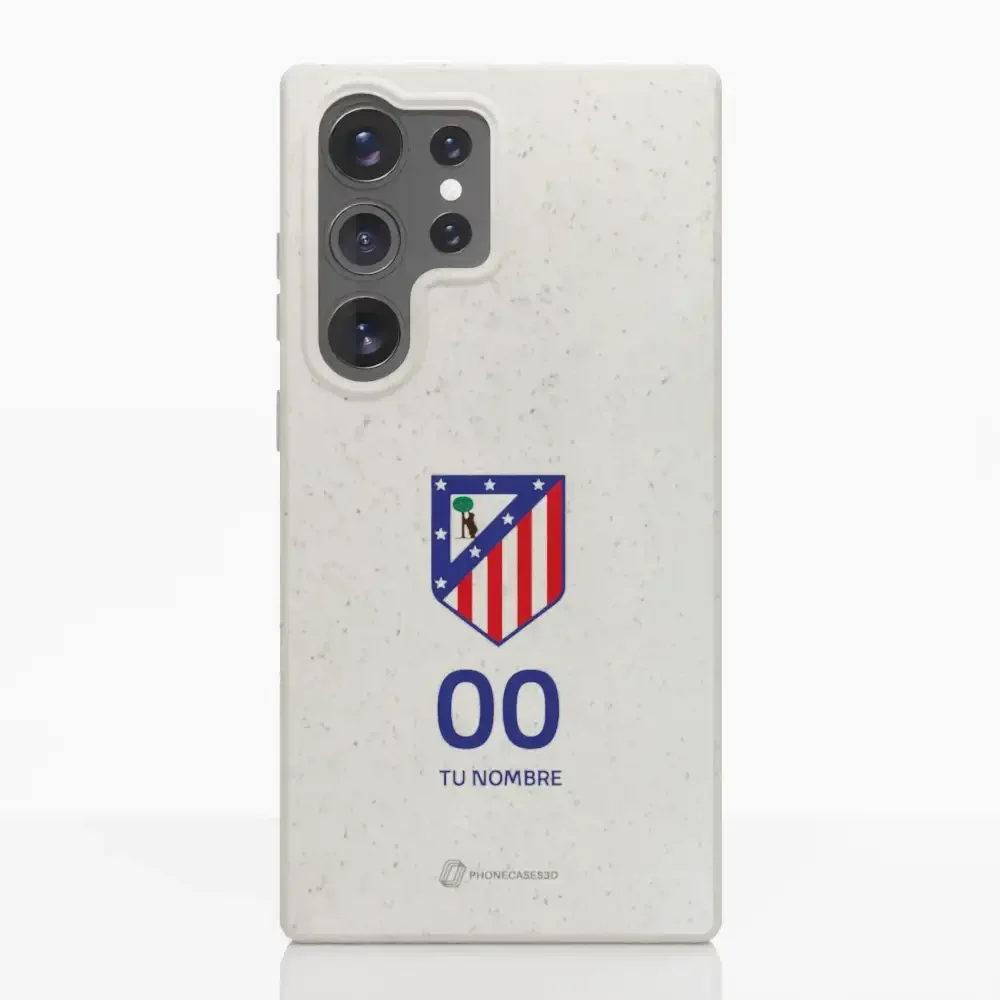 Atletico Madrid Official Compostable Phone Case Crest Standard  + Name and Number - Image 35