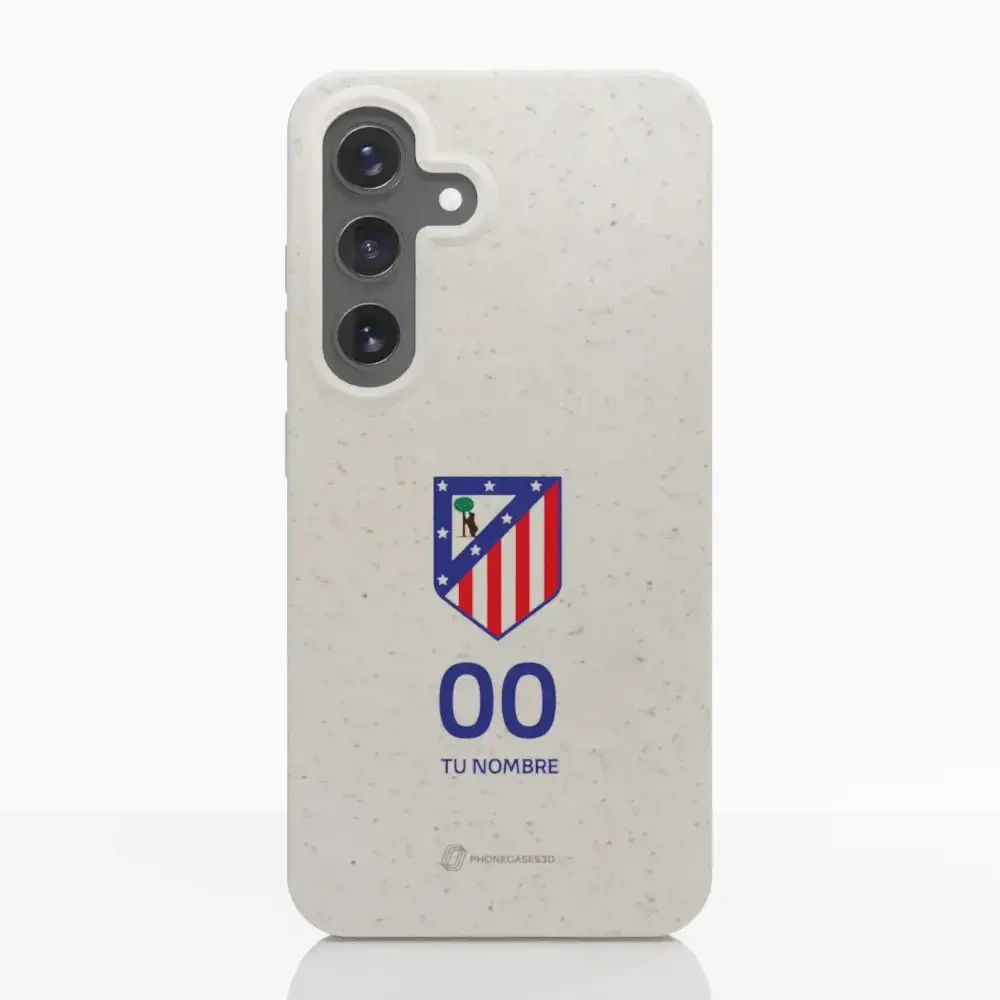 Atletico Madrid Official Compostable Phone Case Crest Standard  + Name and Number - Image 36