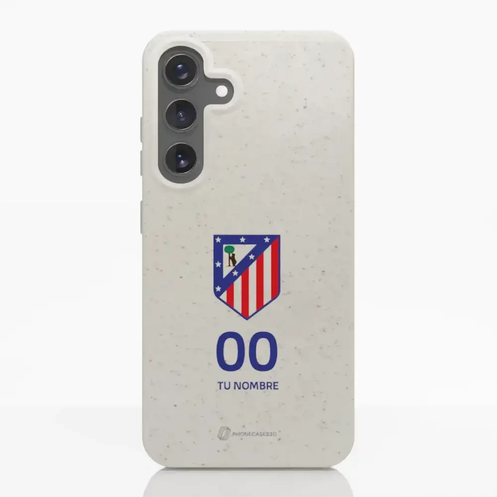 Atletico Madrid Official Compostable Phone Case Crest Standard  + Name and Number - Image 37