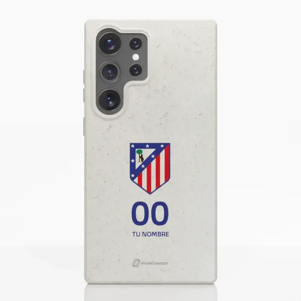 Atletico Madrid Official Compostable Phone Case Crest Standard  + Name and Number - Image 38