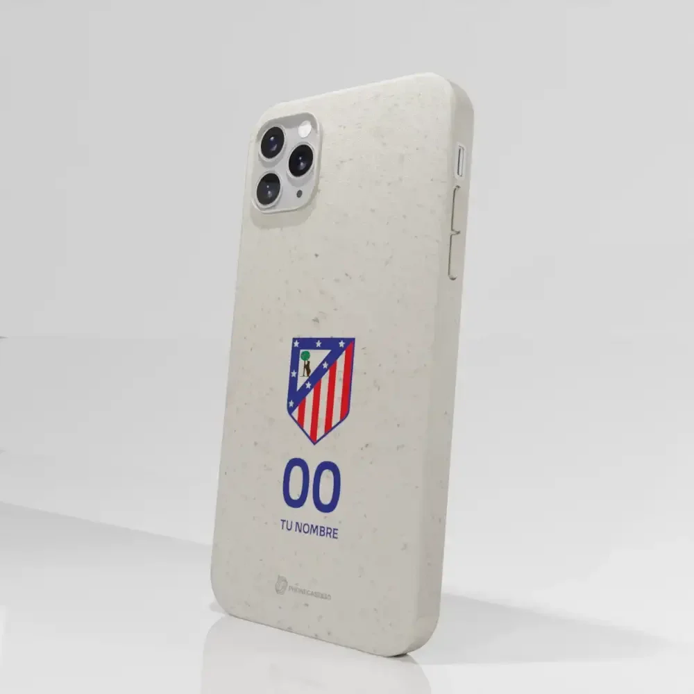 Atletico Madrid Official Compostable Phone Case Crest Standard  + Name and Number - Image 47