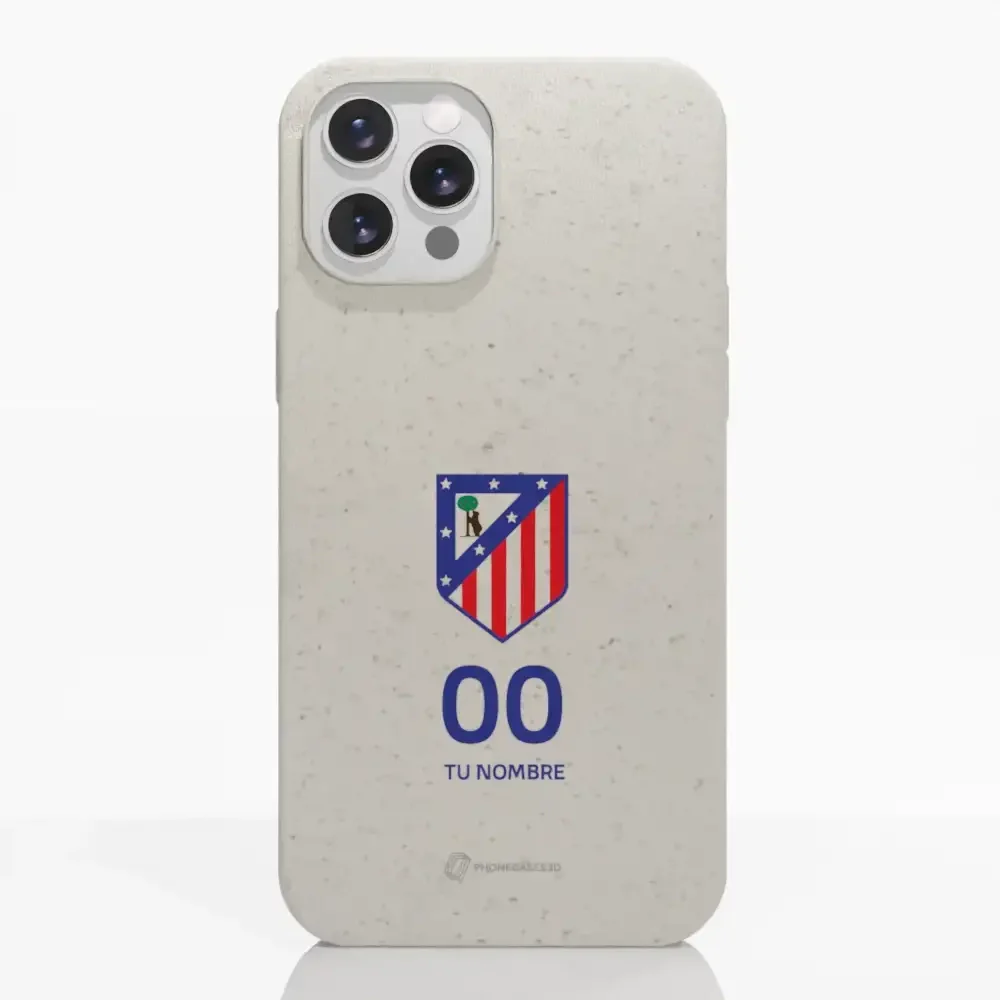 Atletico Madrid Official Compostable Phone Case Crest Standard  + Name and Number - Image 5