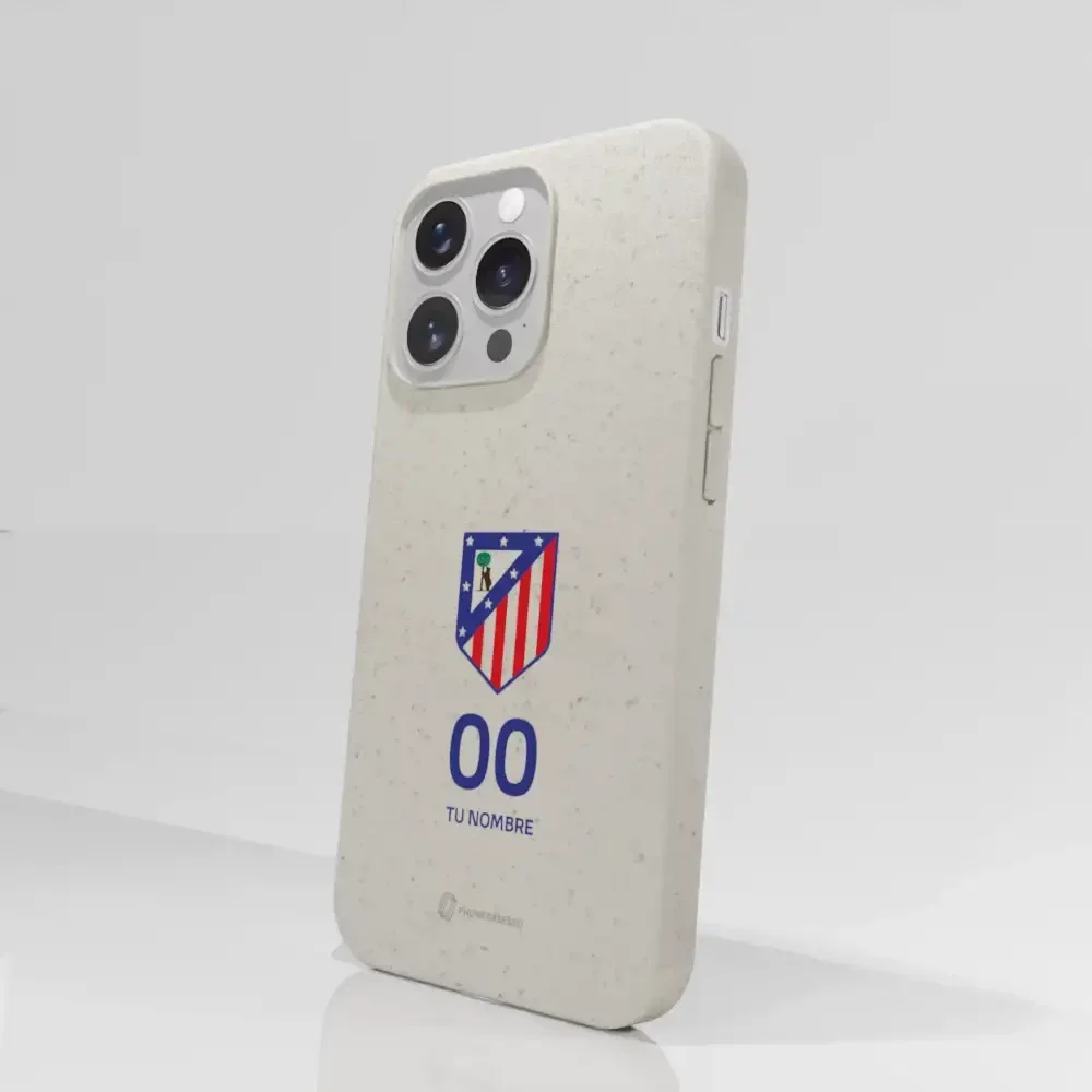 Atletico Madrid Official Compostable Phone Case Crest Standard  + Name and Number - Image 52