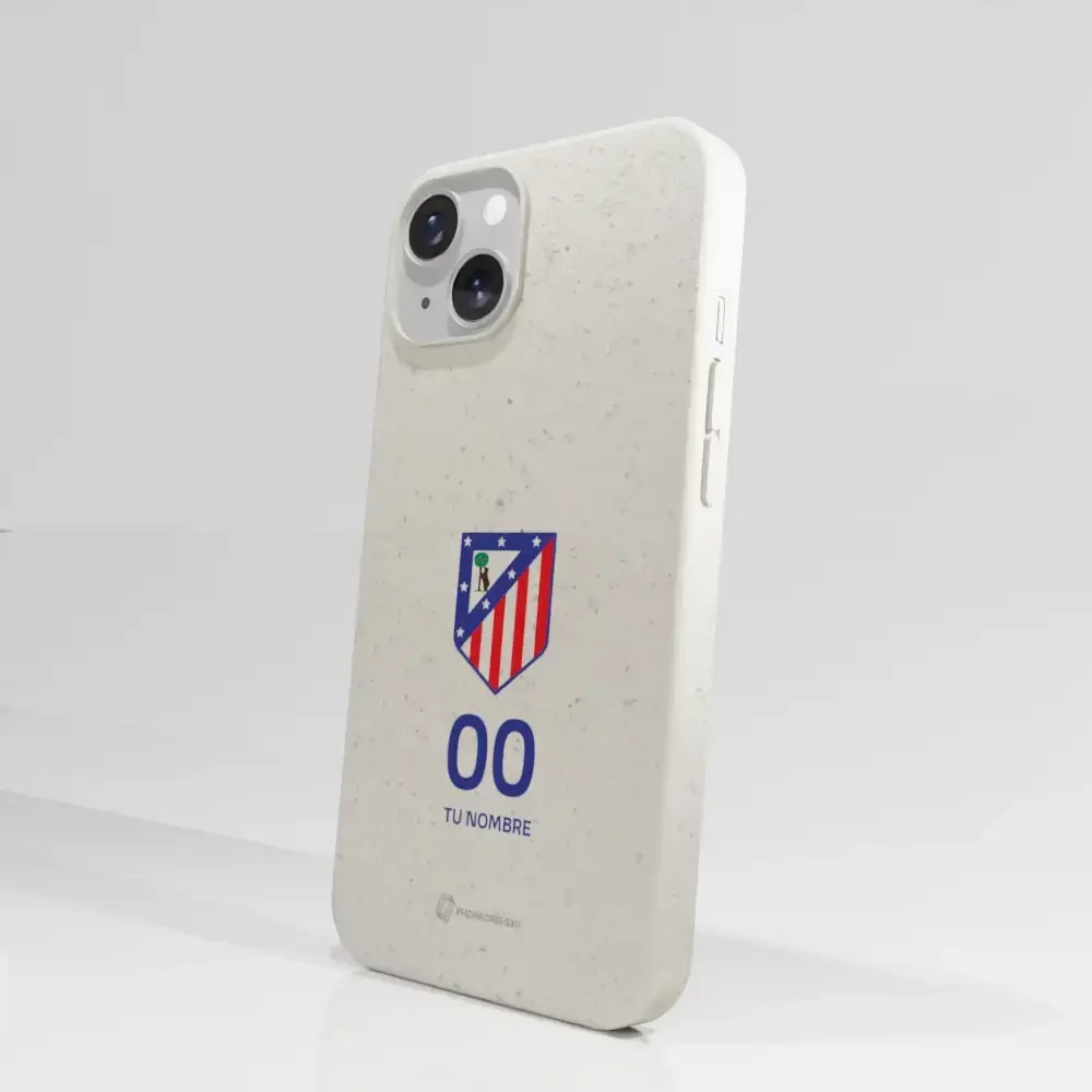 Atletico Madrid Official Compostable Phone Case Crest Standard  + Name and Number - Image 54