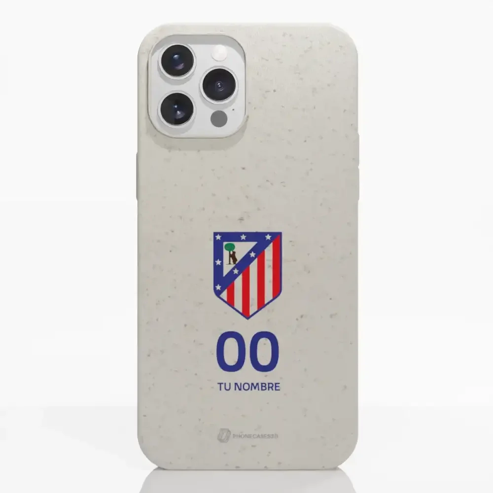 Atletico Madrid Official Compostable Phone Case Crest Standard  + Name and Number - Image 6