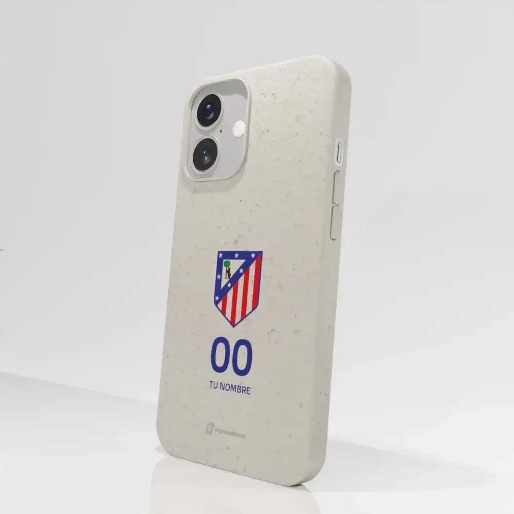 Atletico Madrid Official Compostable Phone Case Crest Standard  + Name and Number - Image 62
