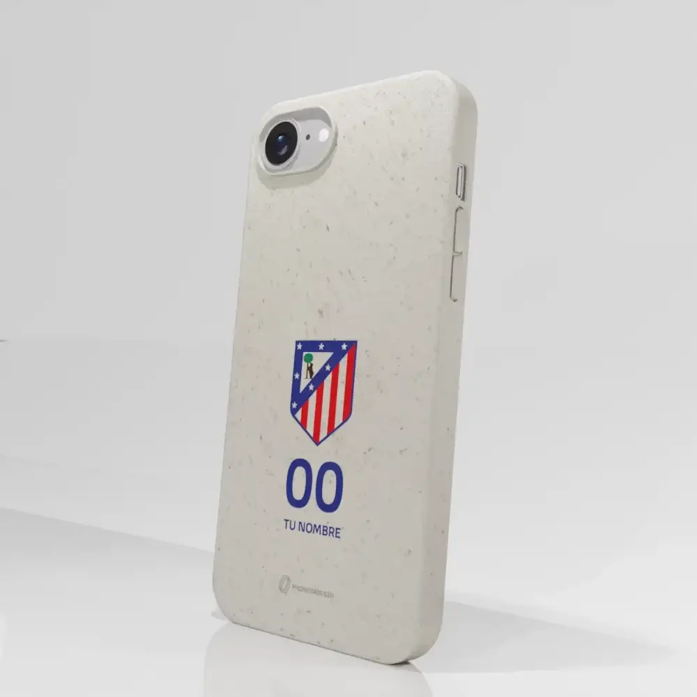 Atletico Madrid Official Compostable Phone Case Crest Standard  + Name and Number - Image 63