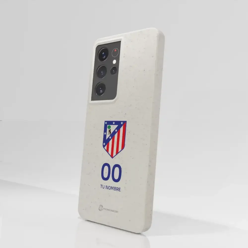 Atletico Madrid Official Compostable Phone Case Crest Standard  + Name and Number - Image 69