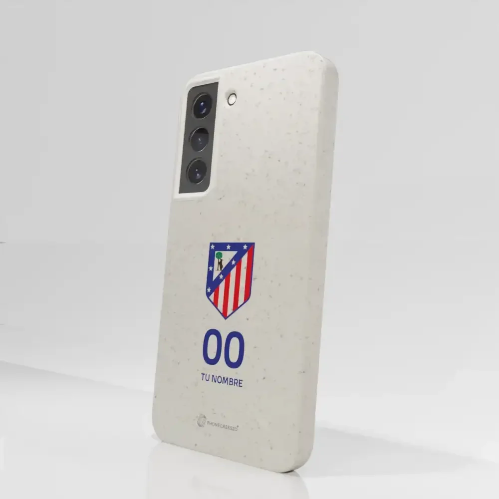 Atletico Madrid Official Compostable Phone Case Crest Standard  + Name and Number - Image 71