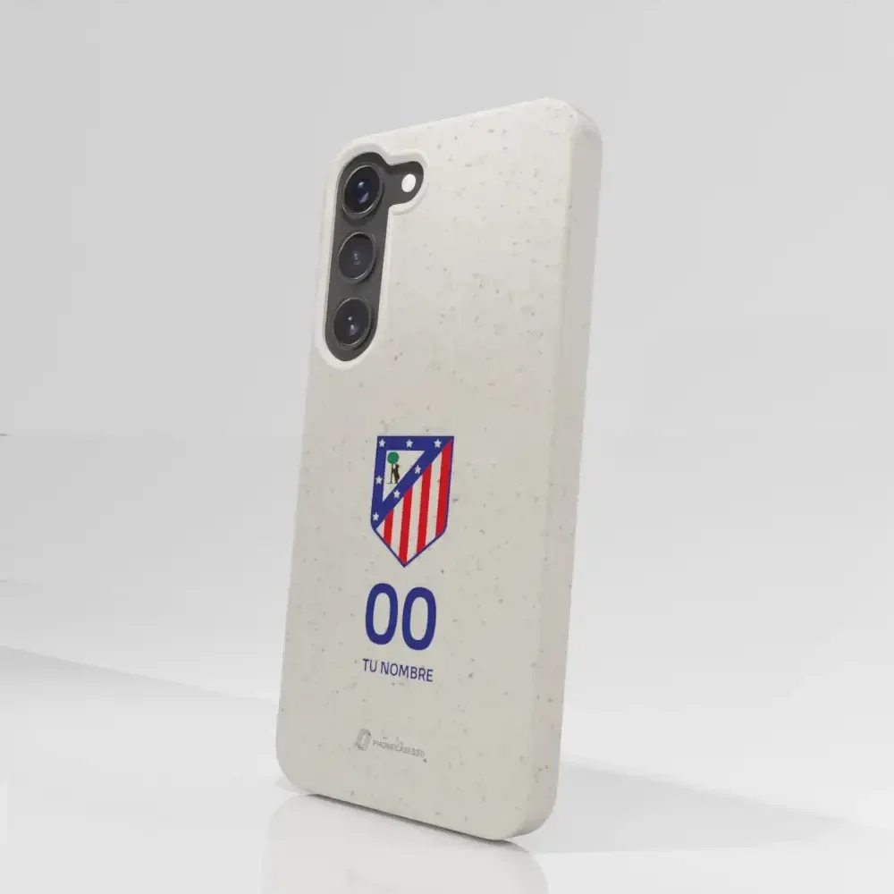 Atletico Madrid Official Compostable Phone Case Crest Standard  + Name and Number - Image 73