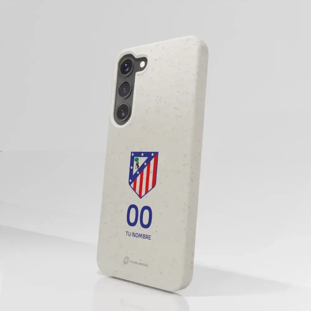 Atletico Madrid Official Compostable Phone Case Crest Standard  + Name and Number - Image 74