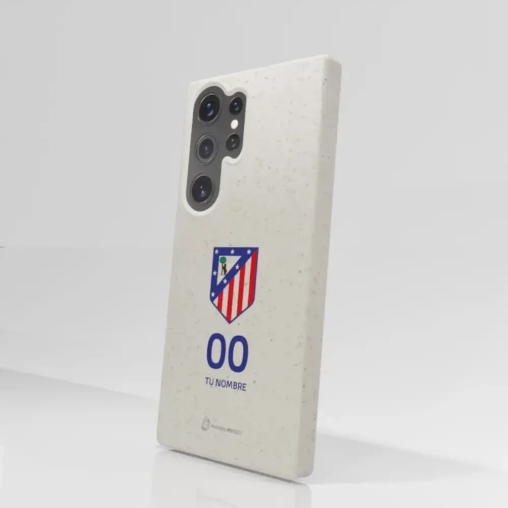 Atletico Madrid Official Compostable Phone Case Crest Standard  + Name and Number - Image 75