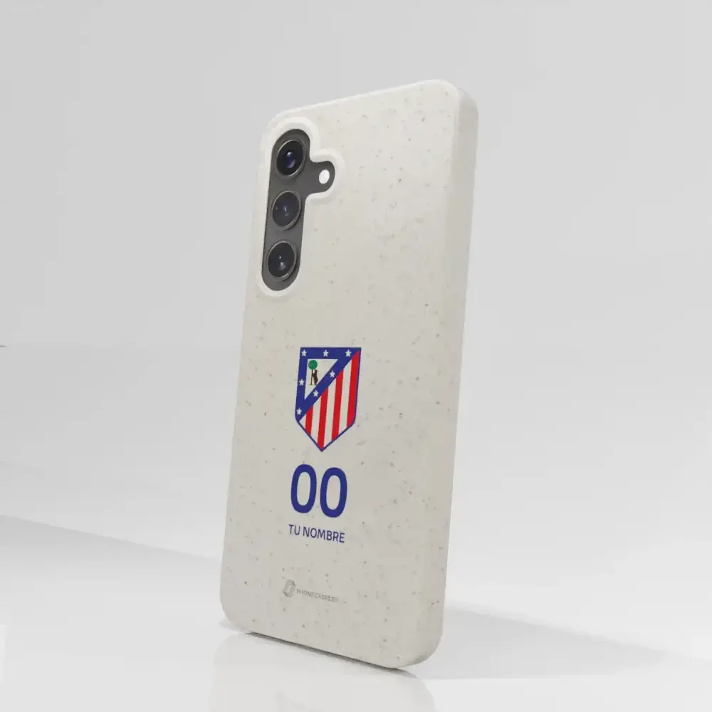 Atletico Madrid Official Compostable Phone Case Crest Standard  + Name and Number - Image 76