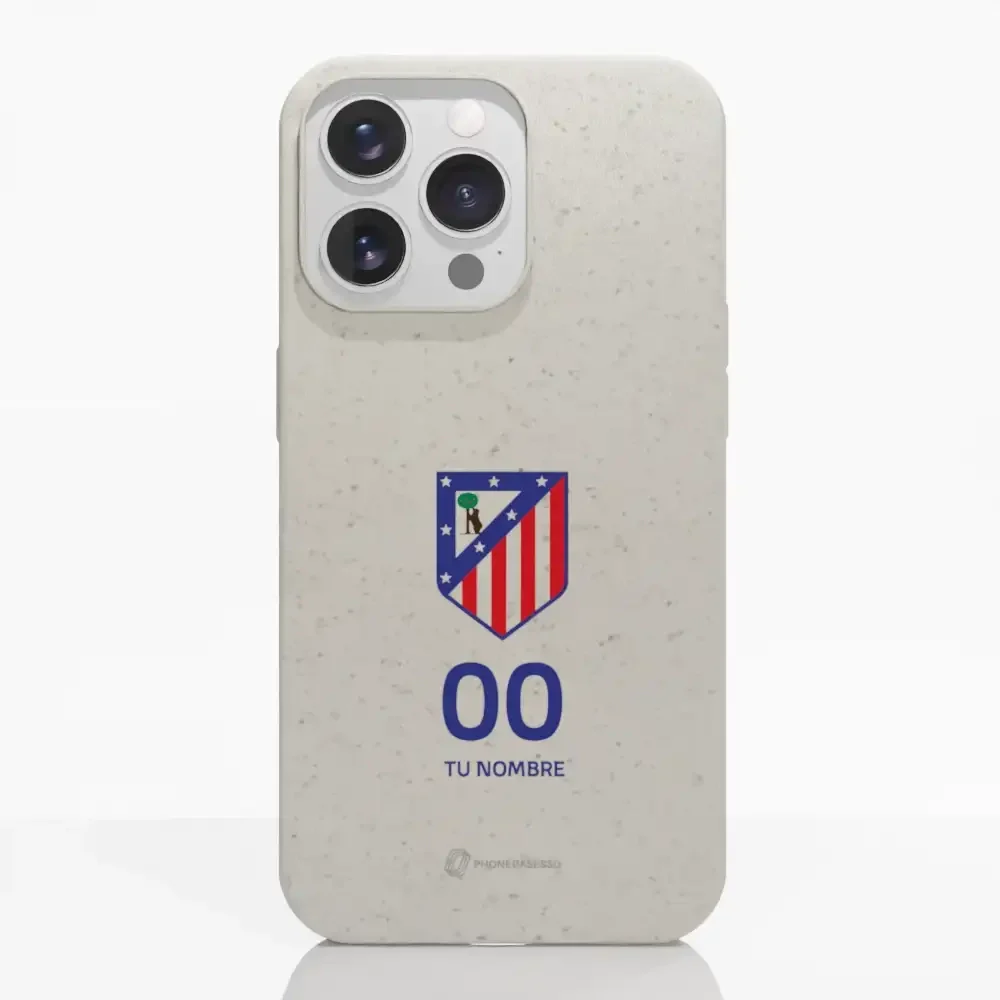 Atletico Madrid Official Compostable Phone Case Crest Standard  + Name and Number - Image 8