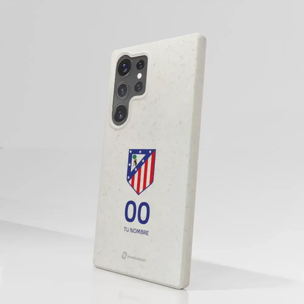 Atletico Madrid Official Compostable Phone Case Crest Standard  + Name and Number - Image 81