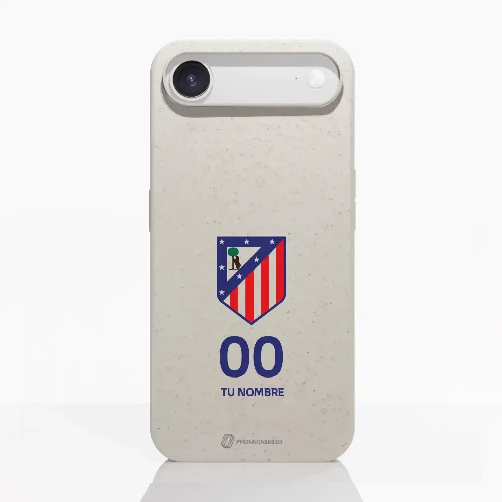Atletico Madrid Official Compostable Phone Case Crest Standard  + Name and Number - Image 85