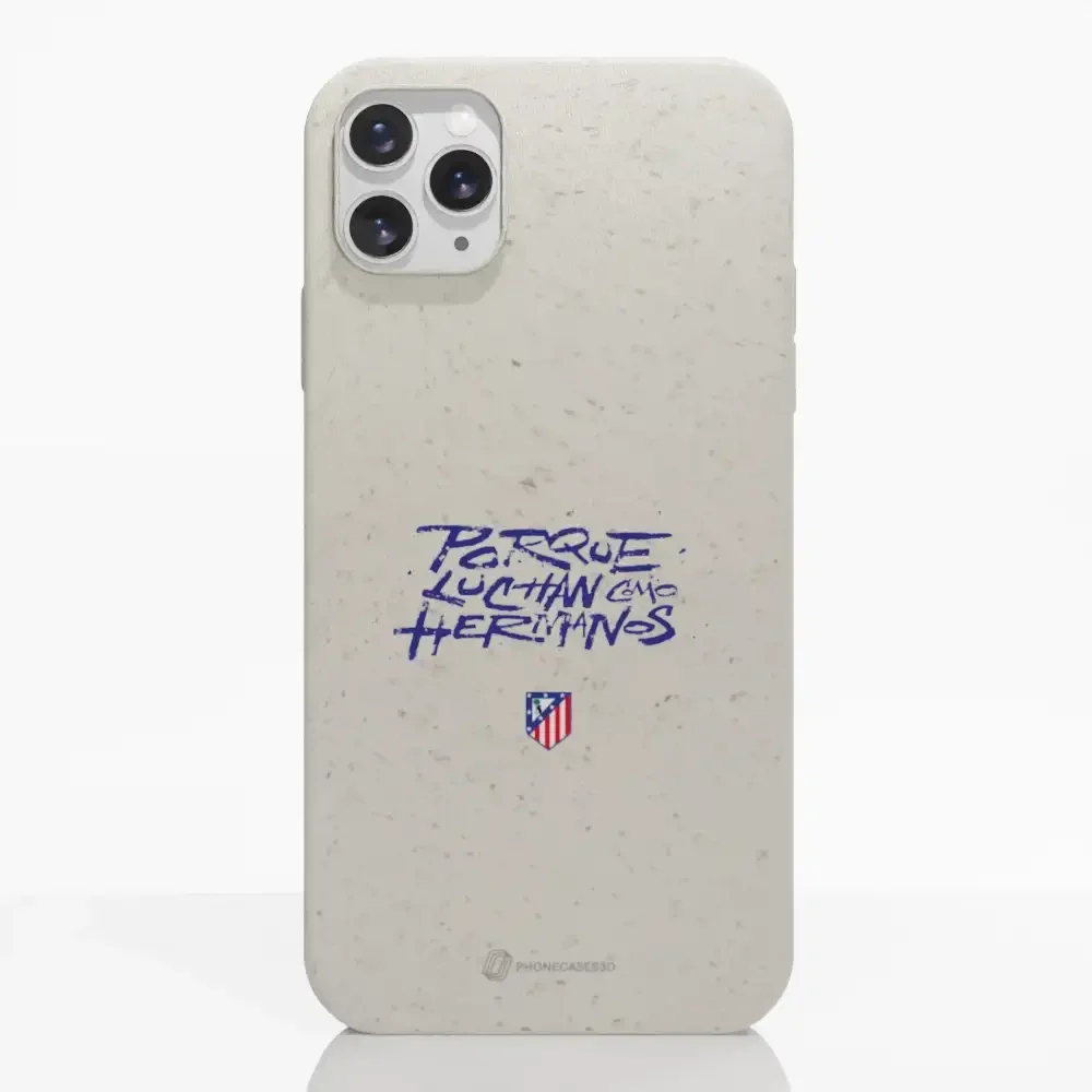 Atletico Madrid Official Compostable Phone Case Hermanos Slogan - Image 3