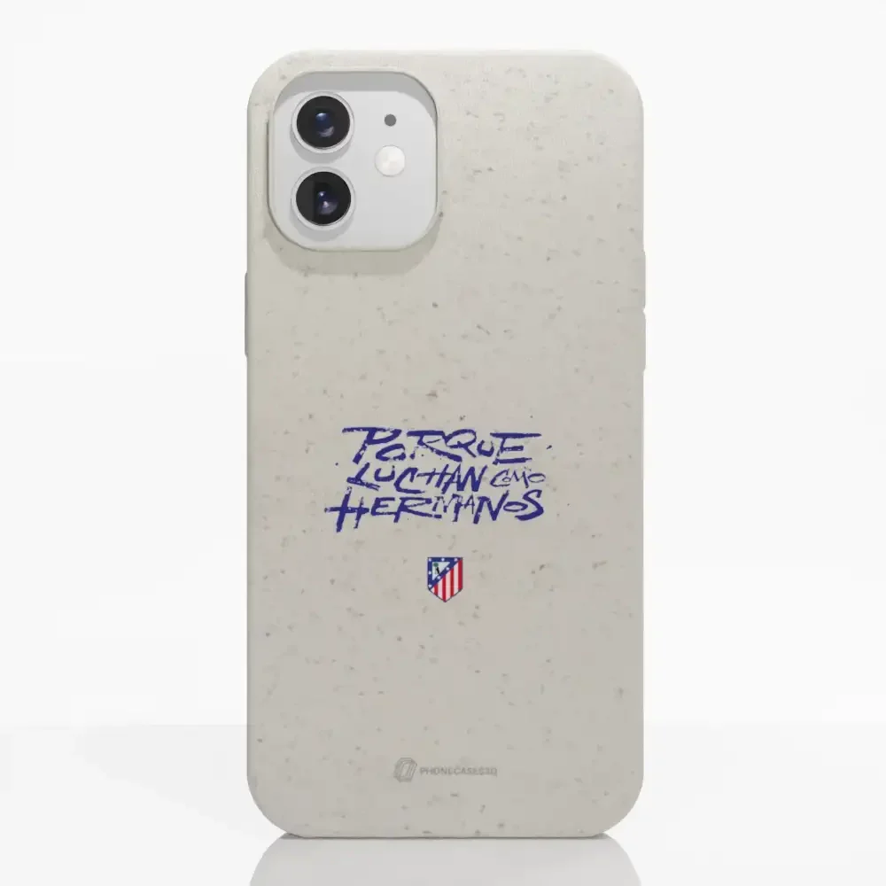 Atletico Madrid Official Compostable Phone Case Hermanos Slogan - Image 4