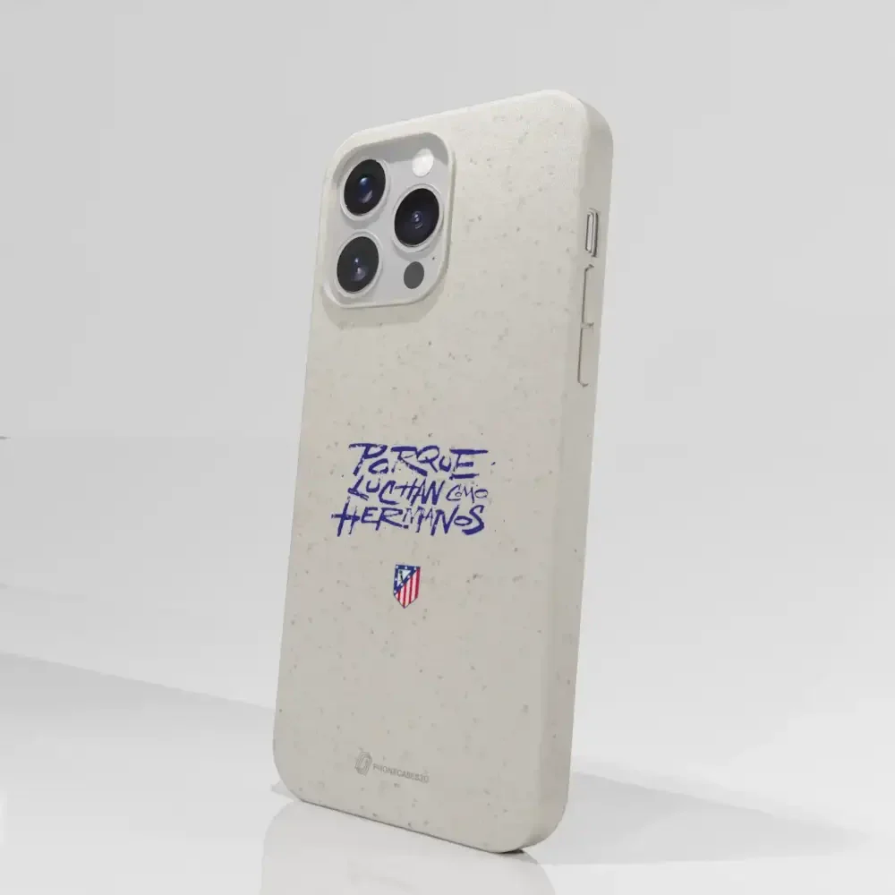 Atletico Madrid Official Compostable Phone Case Hermanos Slogan - Image 66