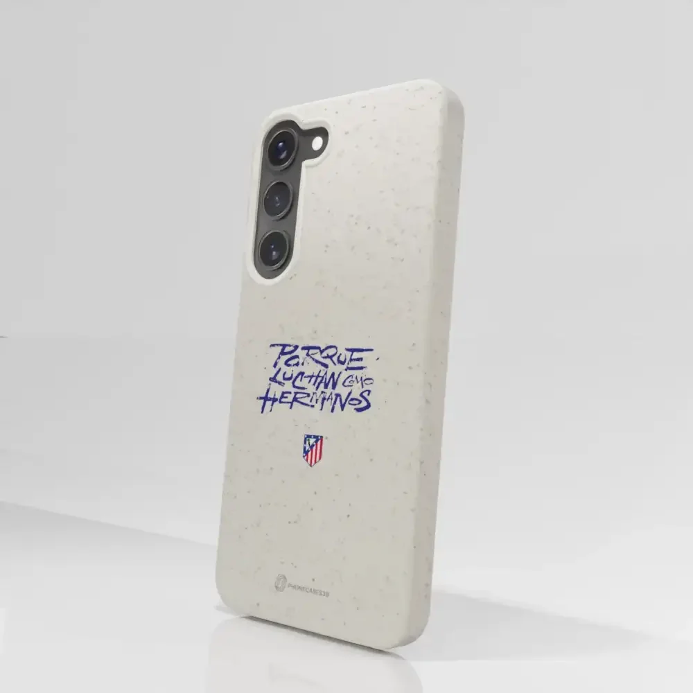 Atletico Madrid Official Compostable Phone Case Hermanos Slogan - Image 74