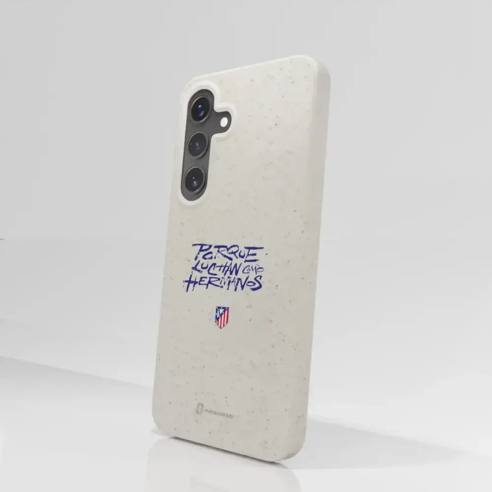 Atletico Madrid Official Compostable Phone Case Hermanos Slogan - Image 76