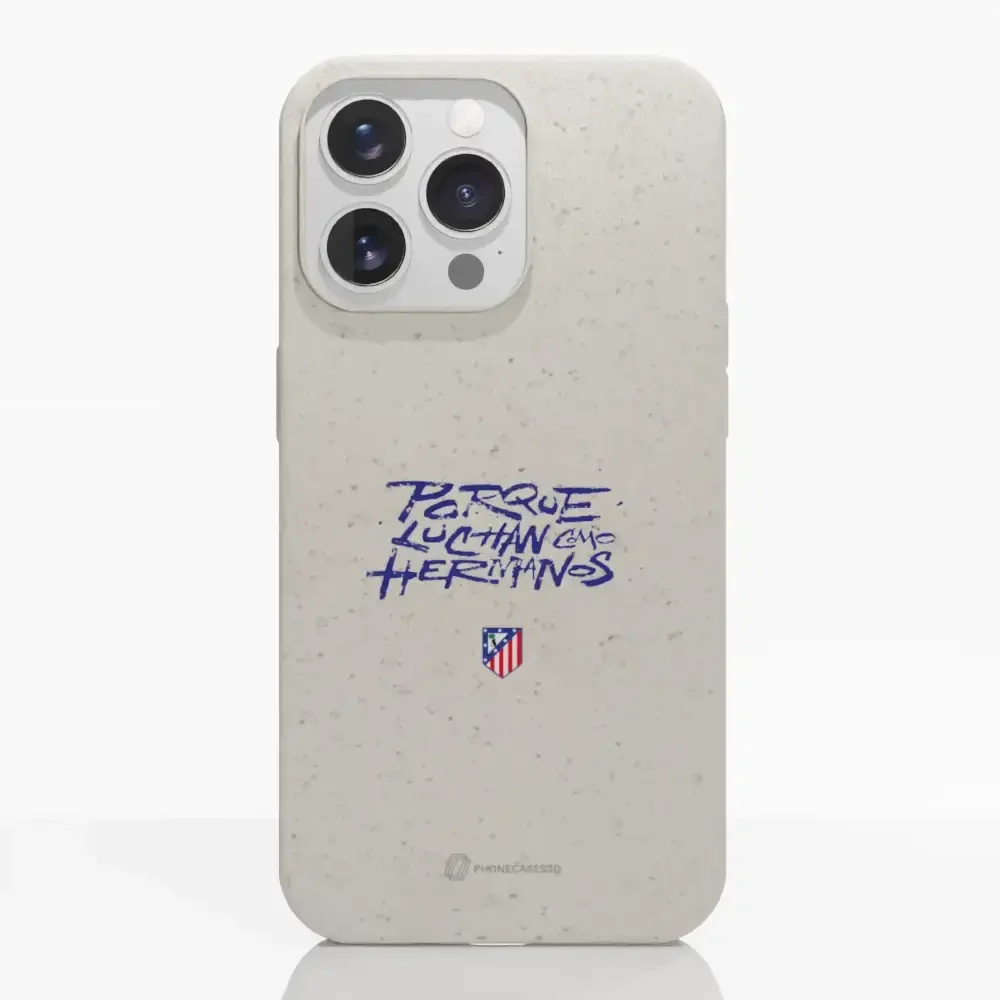 Atletico Madrid Official Compostable Phone Case Hermanos Slogan - Image 8