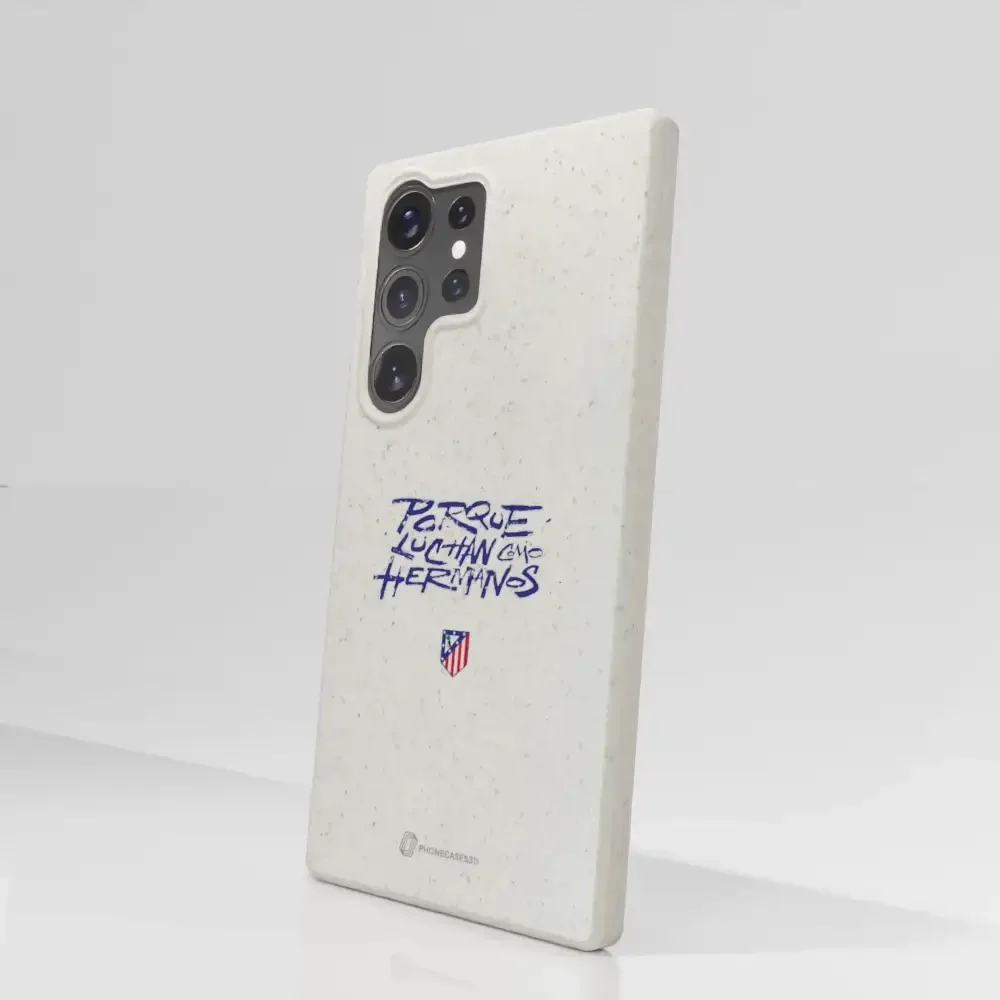 Atletico Madrid Official Compostable Phone Case Hermanos Slogan - Image 81