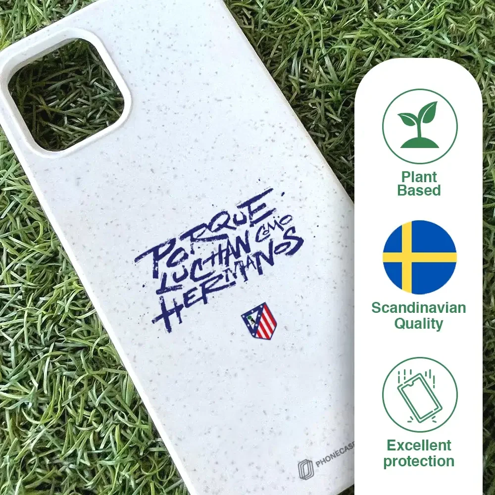 Atletico Madrid Official Compostable Phone Case Hermanos Slogan - Image 83