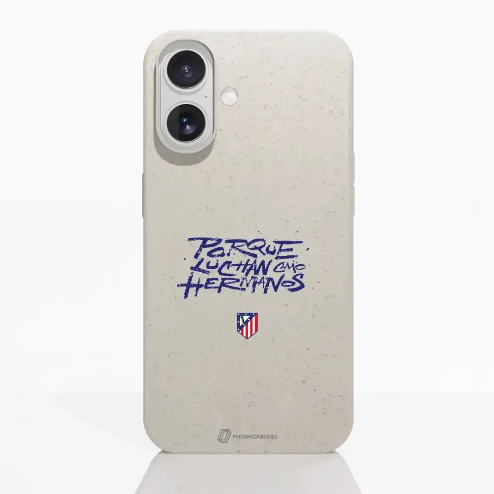 Atletico Madrid Official Compostable Phone Case Hermanos Slogan - Image 84