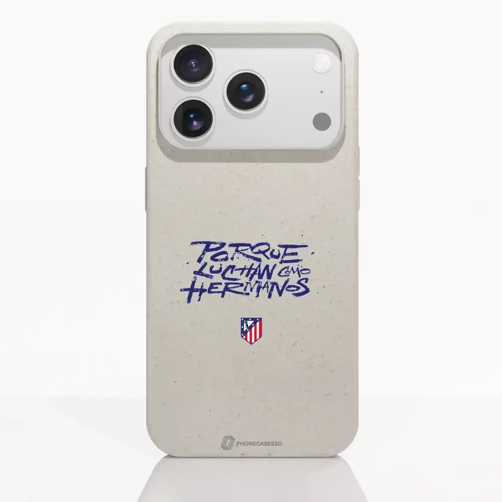 Atletico Madrid Official Compostable Phone Case Hermanos Slogan - Image 87