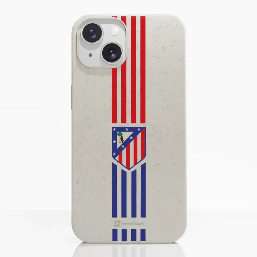 Atletico Madrid Official Compostable Phone Case Stripes Crest - Image 10