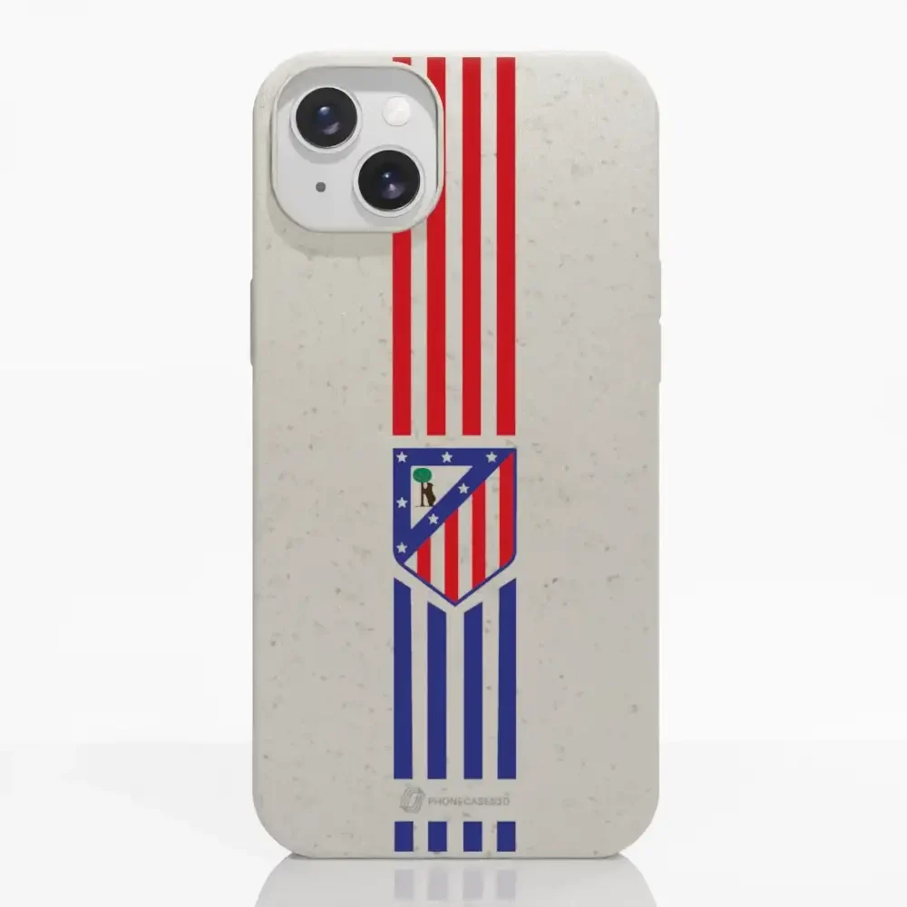 Atletico Madrid Official Compostable Phone Case Stripes Crest - Image 11