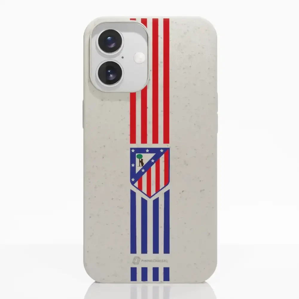 Atletico Madrid Official Compostable Phone Case Stripes Crest - Image 18