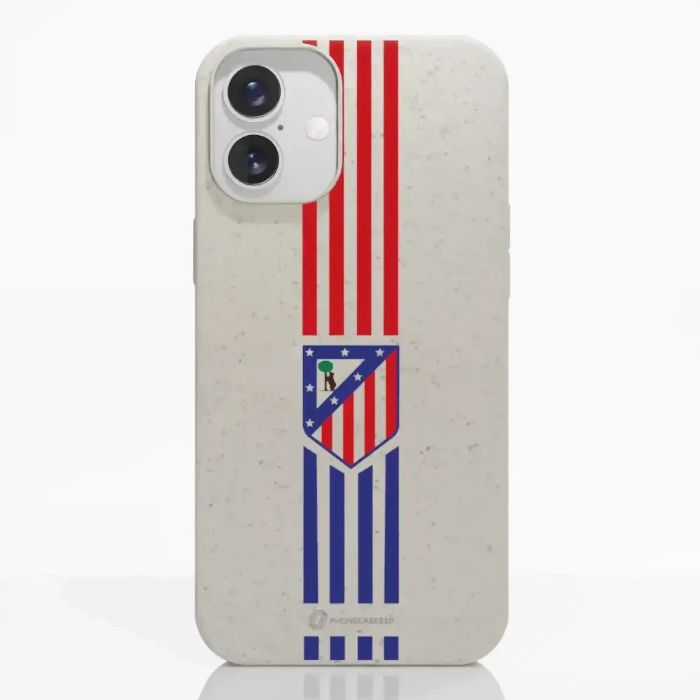 Atletico Madrid Official Compostable Phone Case Stripes Crest - Image 20