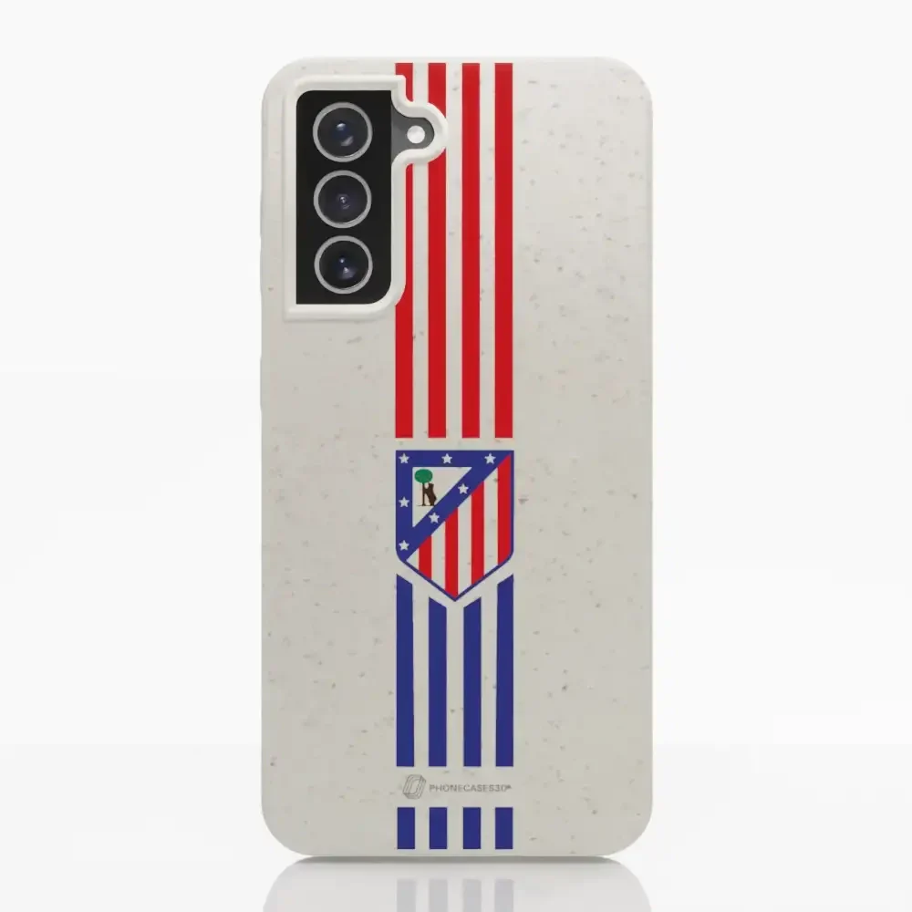 Atletico Madrid Official Compostable Phone Case Stripes Crest - Image 24