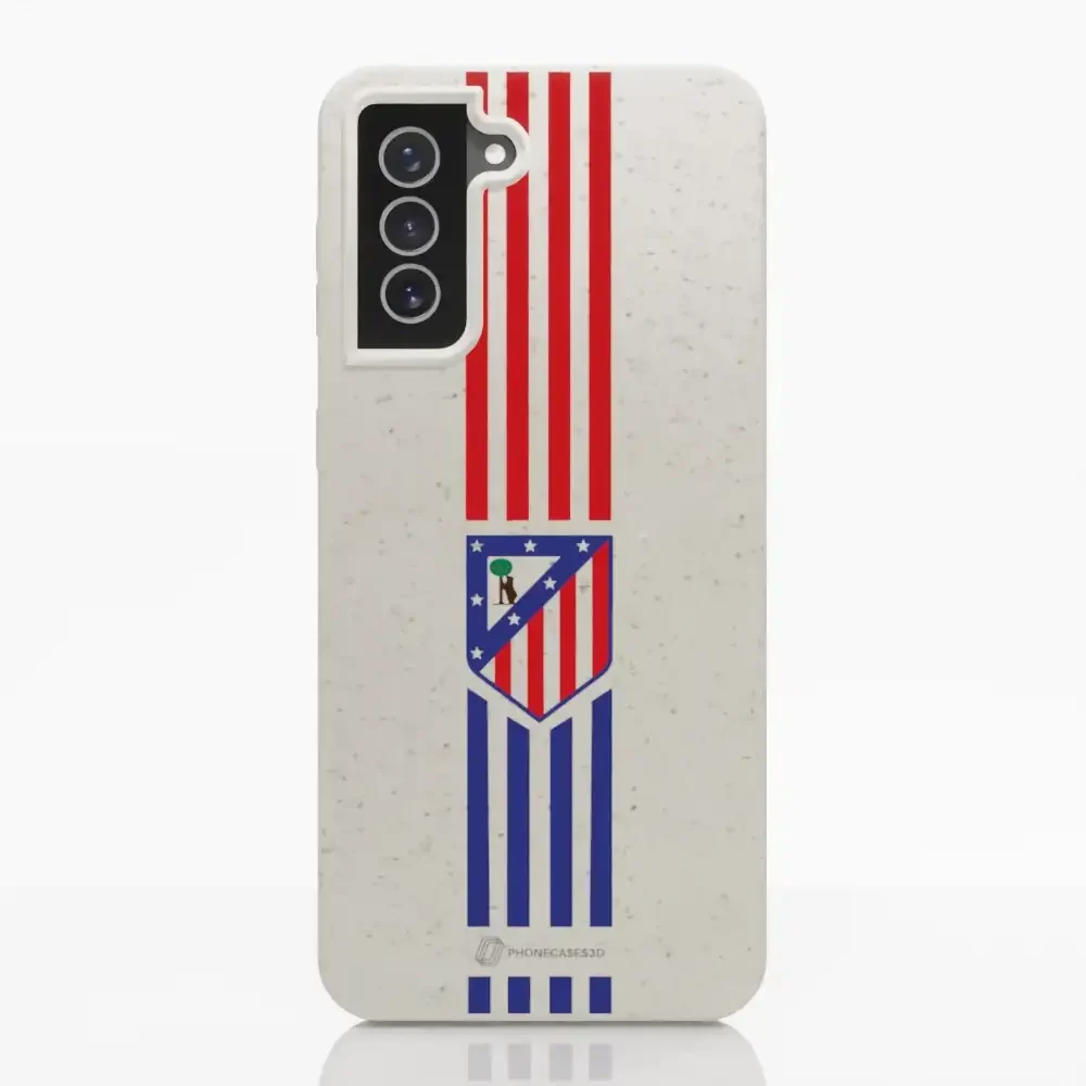 Atletico Madrid Official Compostable Phone Case Stripes Crest - Image 25