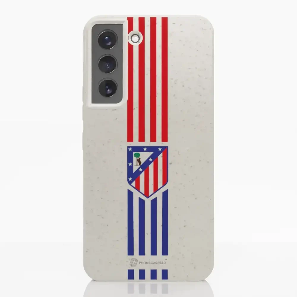Atletico Madrid Official Compostable Phone Case Stripes Crest - Image 28