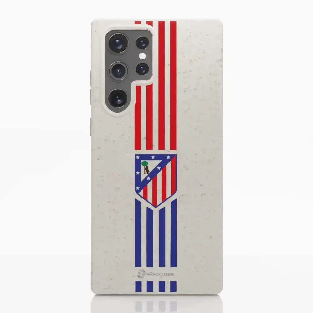 Atletico Madrid Official Compostable Phone Case Stripes Crest - Image 29
