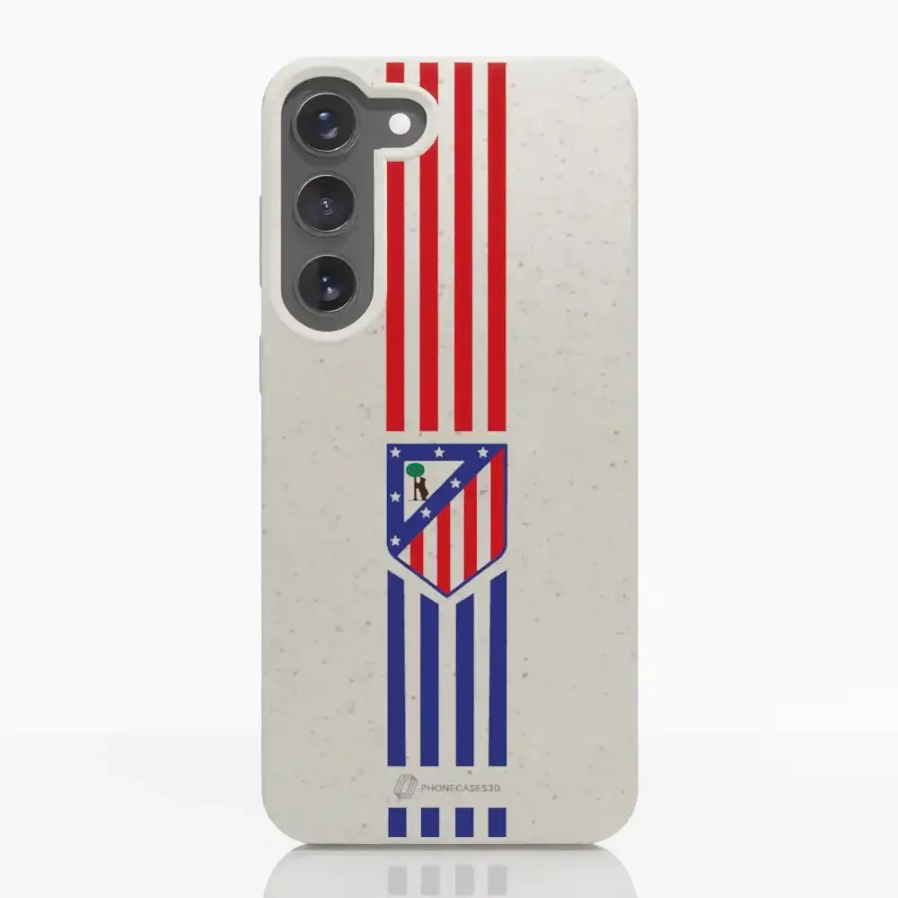 Atletico Madrid Official Compostable Phone Case Stripes Crest - Image 31