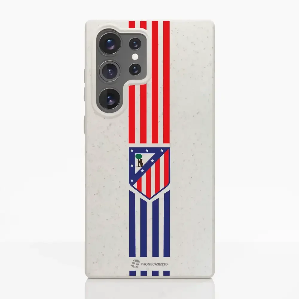 Atletico Madrid Official Compostable Phone Case Stripes Crest - Image 35